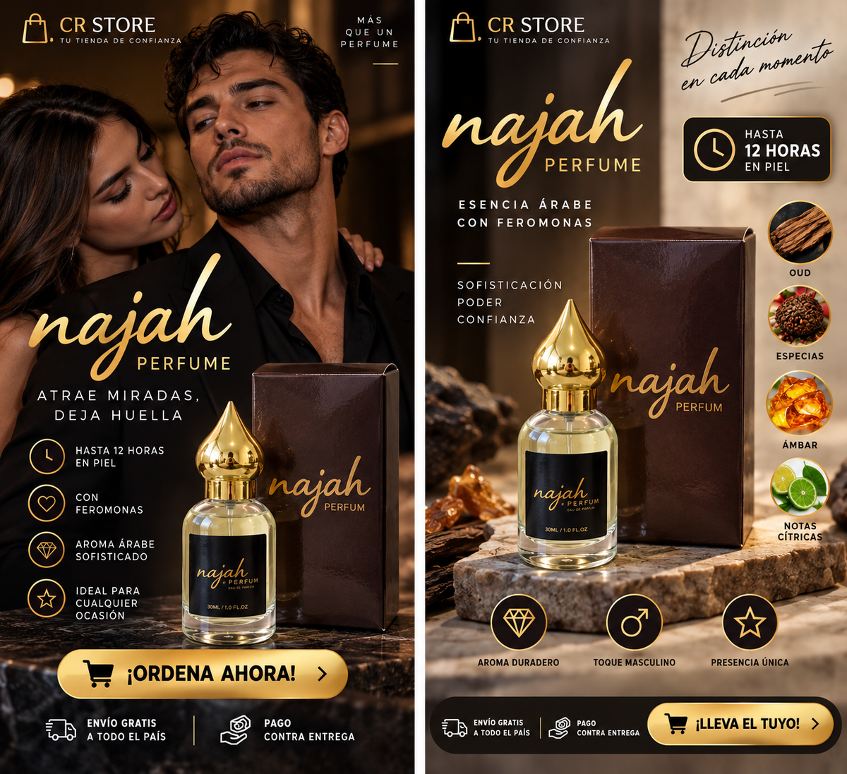 PERFUME NAJAH - ARABE CON FEROMONAS 12 HORAS EN PIEL 30 ML